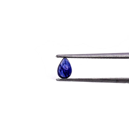 Natural Bangkok Blue Sapphire Calibrated Cabochon Pears | 3x5mm & 4x6mm