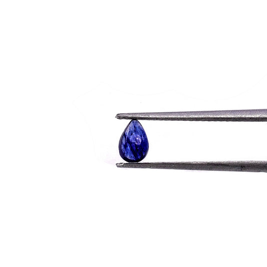 Natural Bangkok Blue Sapphire Calibrated Cabochon Pears | 5x7mm & 6x8mm