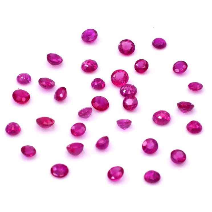 Natural Burma Untreated Calibrated Ruby Rounds | 3mm