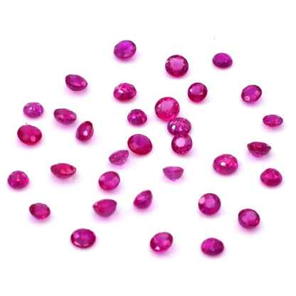 Natural Burma Untreated Calibrated Ruby Rounds | 3mm
