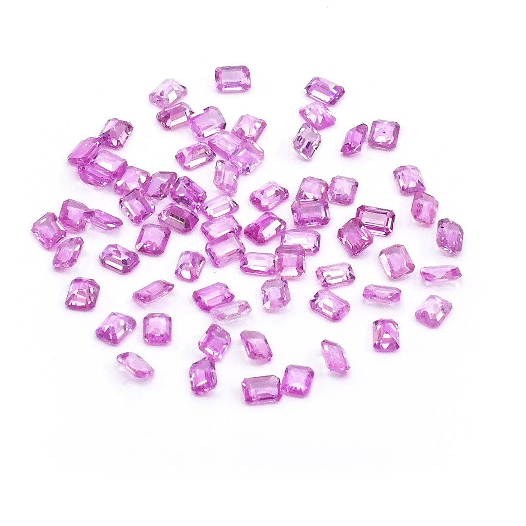 Natural Untreated Pink Sapphire Calibrated Octagons | 3x4mm & 4x5mm