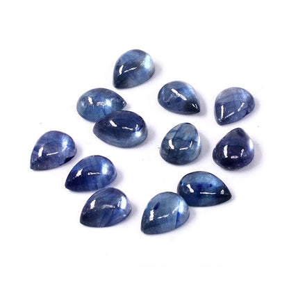 Natural Bangkok Blue Sapphire Calibrated Cabochon Pears | 3x5mm & 4x6mm