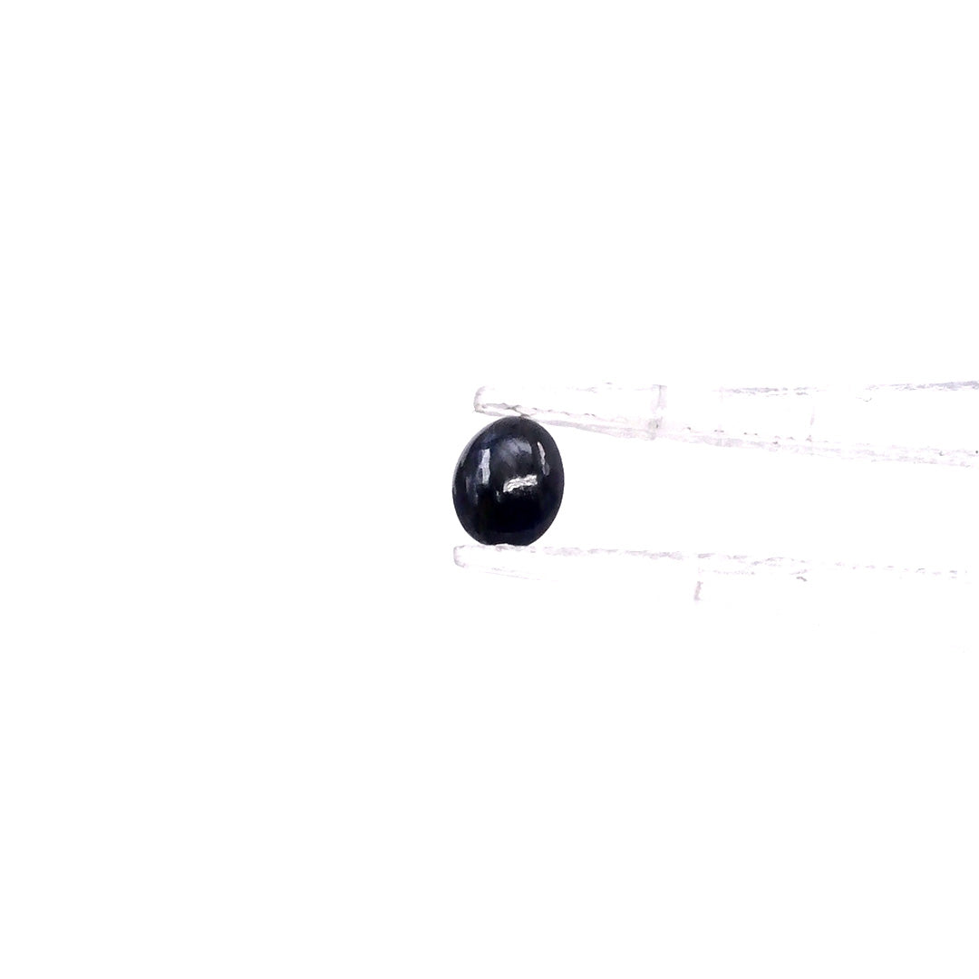 Natural Untreated Black Sapphire Calibrated Cabochon Ovals | 3x4mm & 4x5mm