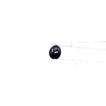 Natural Untreated Black Sapphire Calibrated Cabochon Ovals | 3x4mm & 4x5mm