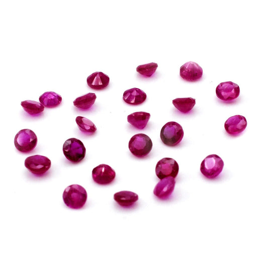 Natural Mozambique Untreated Ruby Calibrated Rounds | 2.5mm & 3mm