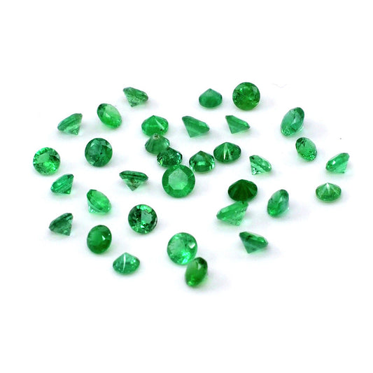Natural Zambian Emerald Calibrated Round | 4mm