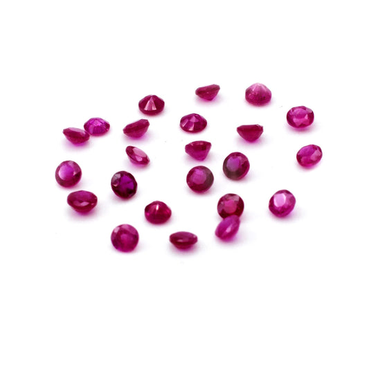 Natural Mozambique Untreated Ruby Calibrated Rounds | 2mm & 2.25mm