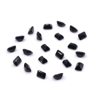 Natural Untreated Black Sapphire Calibrated Octagons | 2x3mm & 3x4mm
