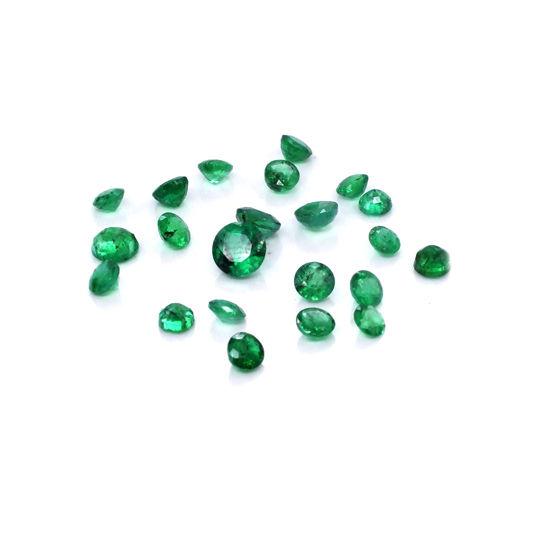 Natural Zambian Emerald Calibrated Round | 3mm & 3.5mm
