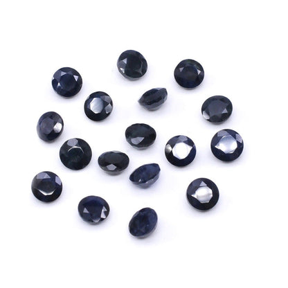 Natural Untreated Blue Sapphire Calibrated Rounds | 5mm & 6mm