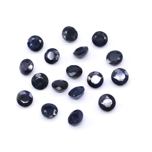 Natural Untreated Blue Sapphire Calibrated Rounds | 5mm & 6mm