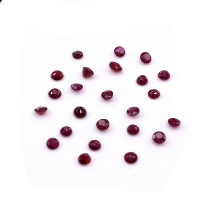 Natural Burma Untreated Calibrated Ruby Rounds | 3mm