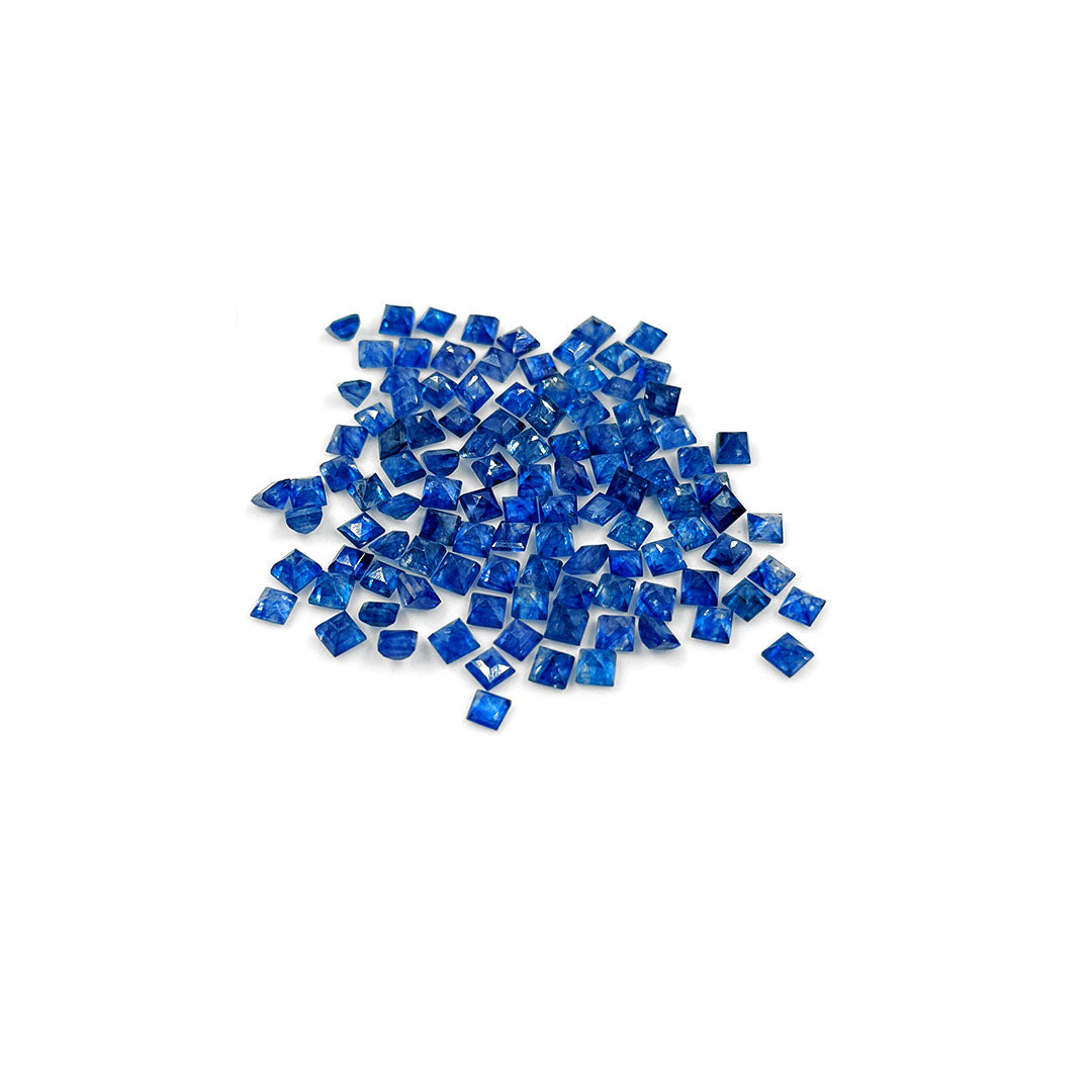 Natural  Bangkok Blue Sapphire Calibrated Squares | 3mm & 4mm