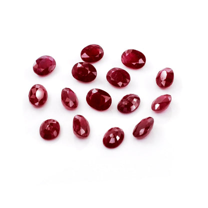 Natural African Untreated Calibrated Ruby Ovals | 5x7mm & 6x8mm