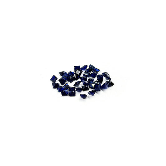Natural  Bangkok Blue Sapphire Calibrated Squares 3.5mm
