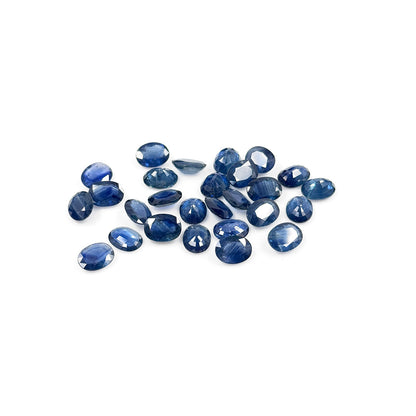 Natural Untreated Blue Sapphire Calibrated Ovals | 7x9mm & 8x10mm