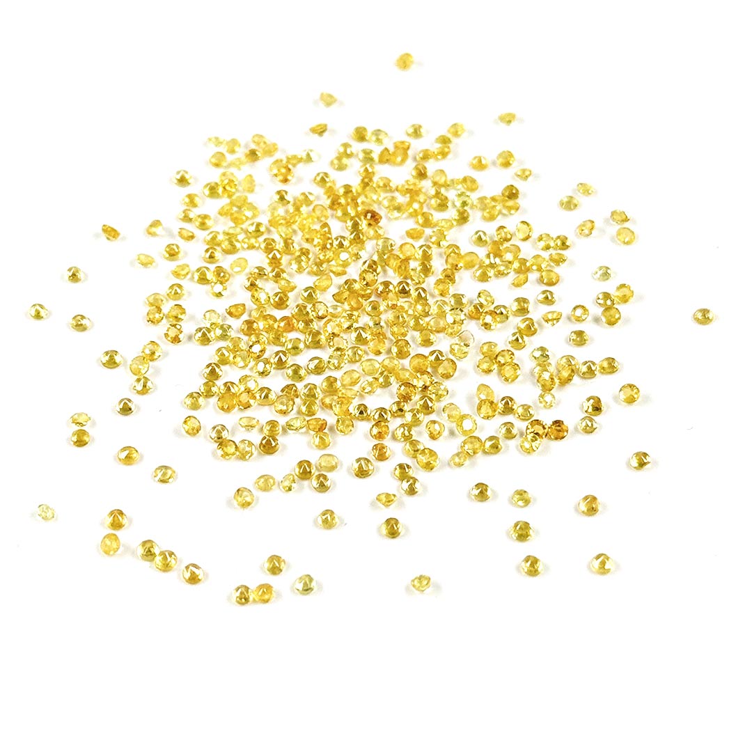 Natural Nigerian Untreated Yellow Sapphire Calibrated Rounds 2mm