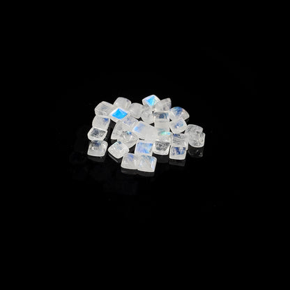 Natural Moon Stone Calibrated Cabochon Squares | 7mm & 8mm