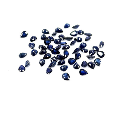 Natural Bangkok Blue Sapphire Calibrated Pears | 5x7mm & 6x8mm