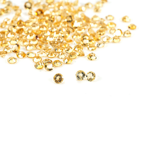 Natural Citrine Calibrated Rounds | 1.5mm & 2mm