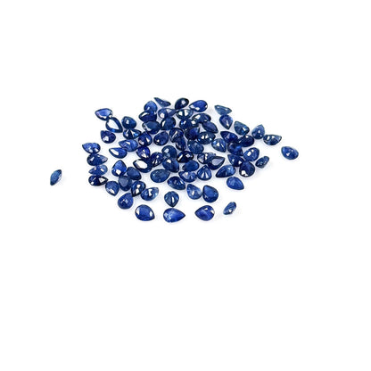 Natural Untreated Blue Sapphire Calibrated Pears | 3x4mm & 4x5m