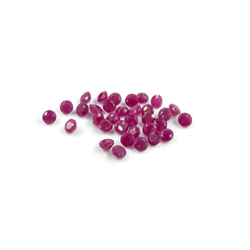 Natural African Untreated Ruby Calibrated Rounds | 5mm & 6mm