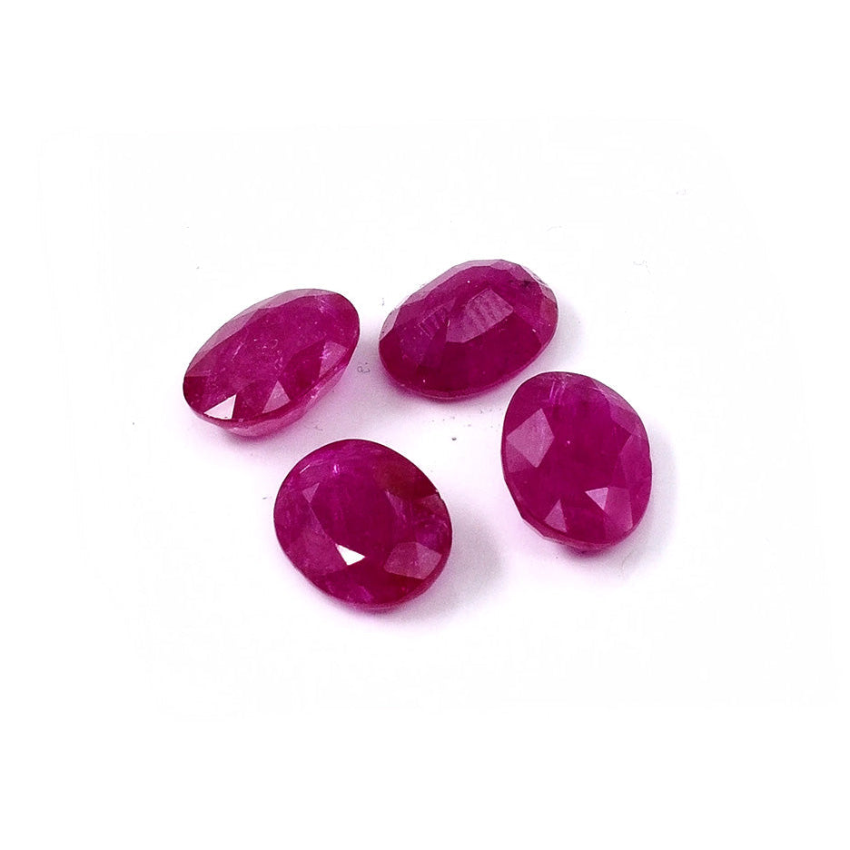 Natural Mozambique Untreated Ruby Calibrated Ovals | 7x9mm & 8x10mm