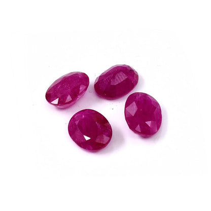 Natural Mozambique Untreated Ruby Calibrated Ovals | 7x9mm & 8x10mm