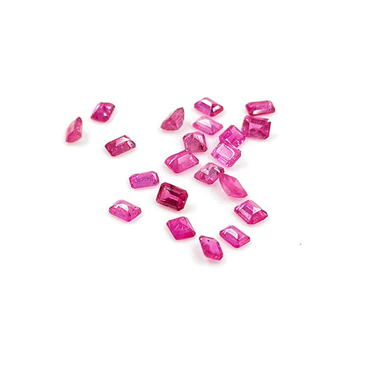 Natural Bangkok Ruby Calibrated Octagons 3x4mm