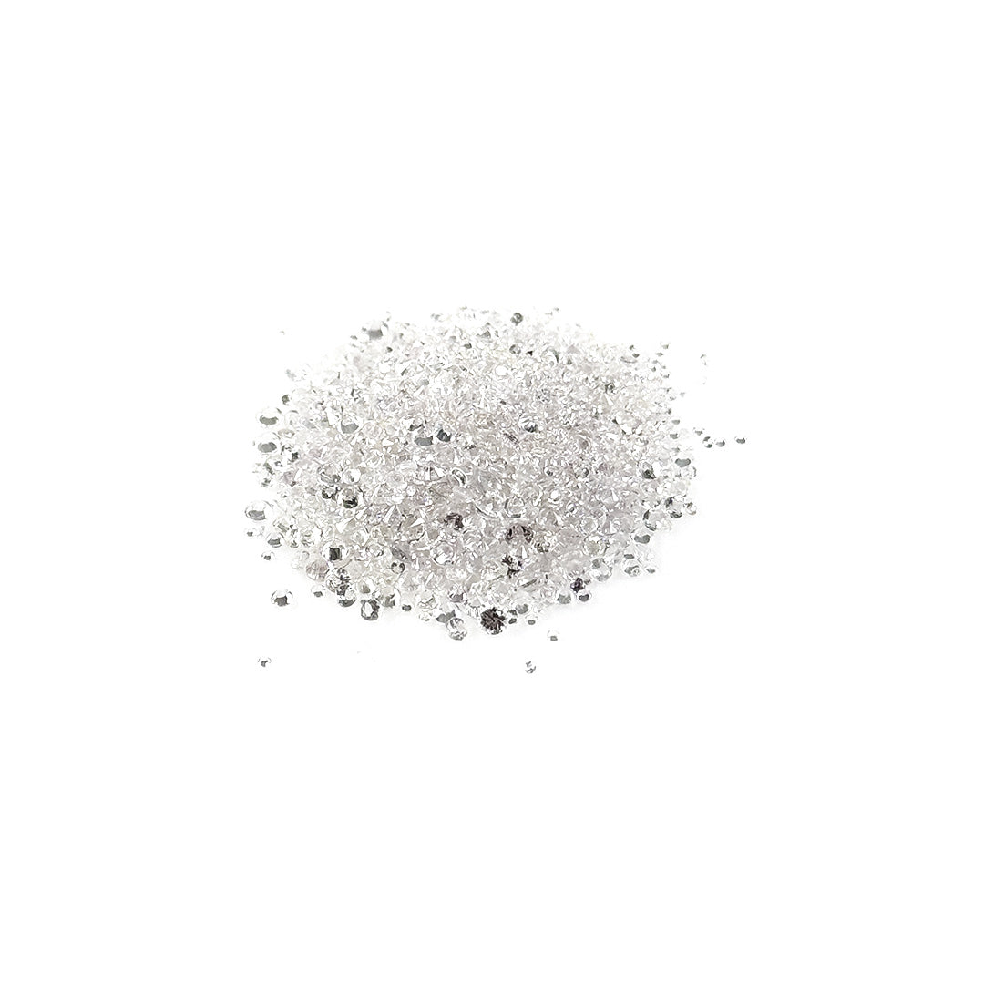 Natural Untreated White Sapphire Calibrated Diamond Cut Rounds | 2mm & 2.5mm