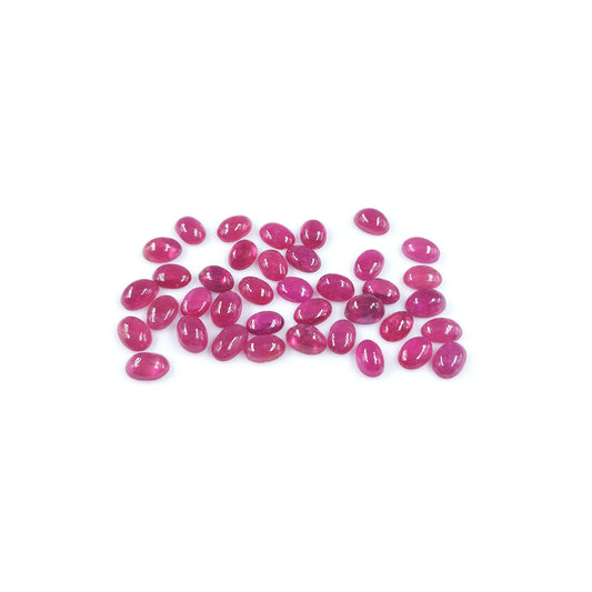 Natural Bangkok Ruby Calibrated Cabochon Ovals | 7x5mm & 6x8mm