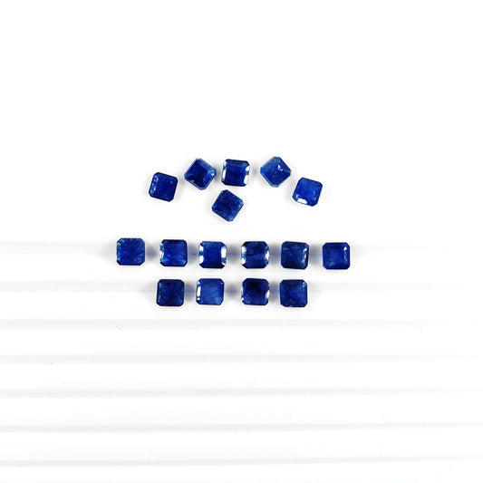 Natural  Bangkok Blue Sapphire Calibrated Squares Octagons | 5mm & 6mm