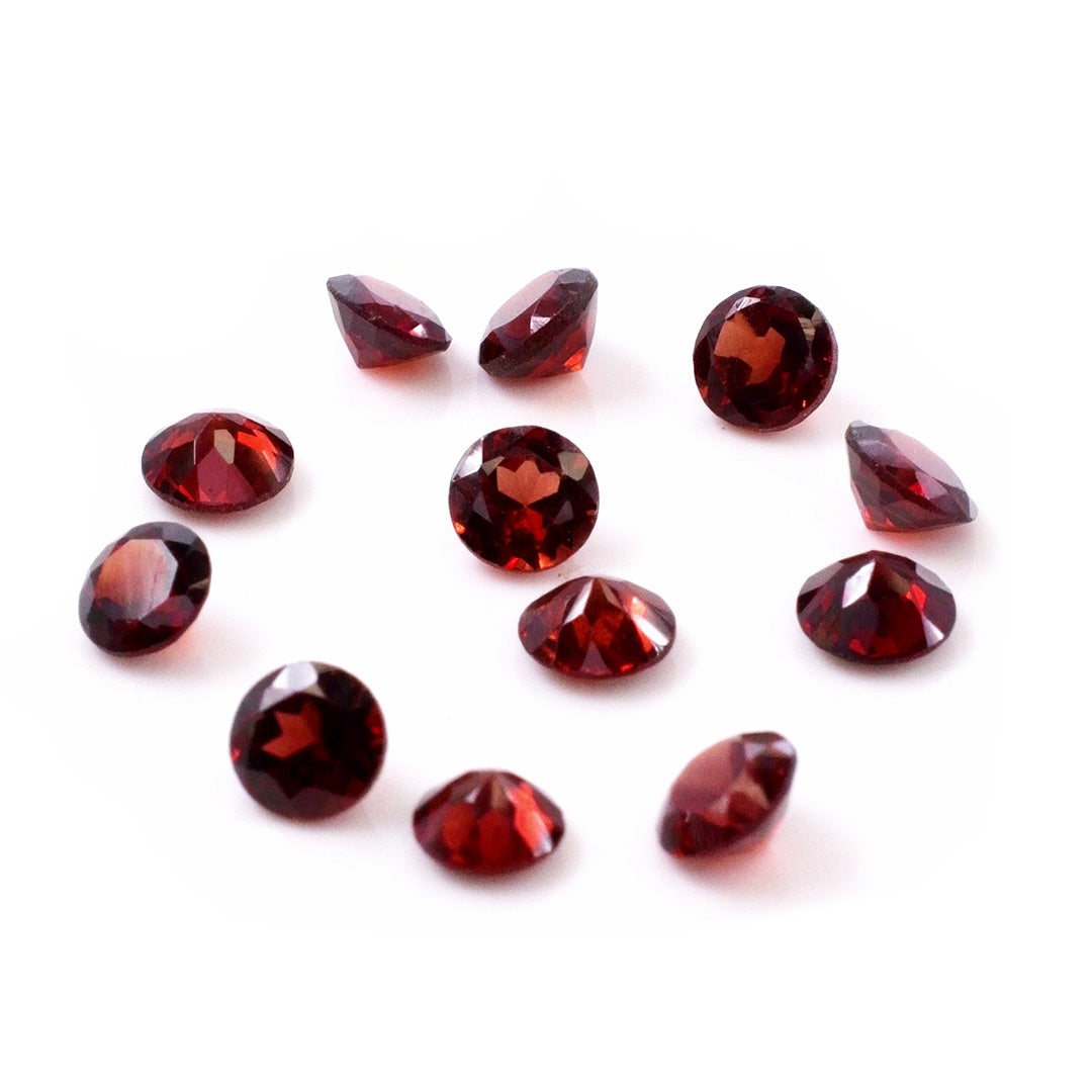 Natural Garnet Calibrated Rounds | 4mm