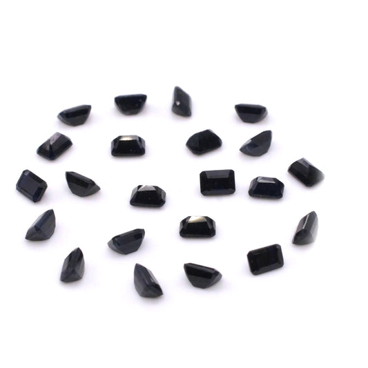 Natural Untreated Black Sapphire Calibrated Octagons | 2x3mm & 3x4mm