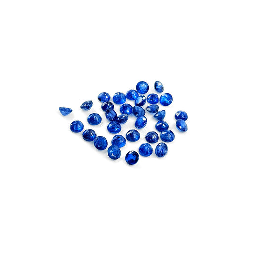 Natural  Bangkok Blue Sapphire Calibrated Rounds | 5mm & 6mm
