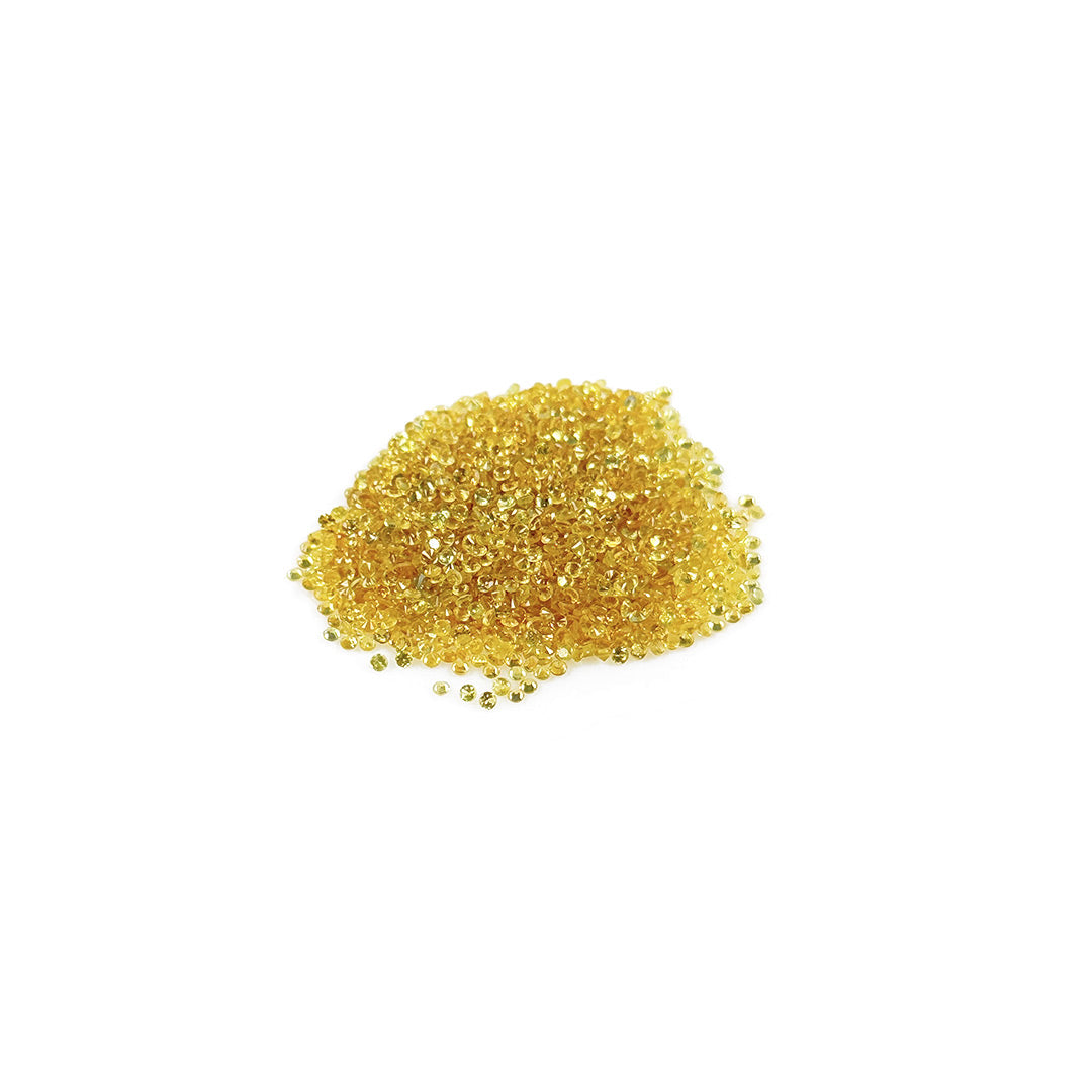 Natural Untreated Yellow Sapphire Calibrated Diamond Cut Rounds | 1.5mm & 1.75mm