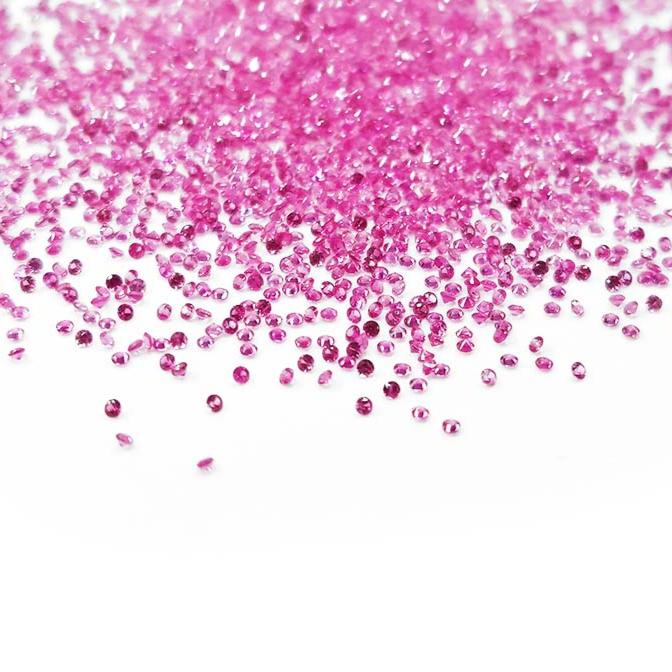 Natural Mozambique Untreated  Pink Sapphire Calibrated Diamond Cut Rounds 0.90mm