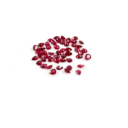 Natural Bangkok Ruby Calibrated Pears | 3x4mm & 4x5mm