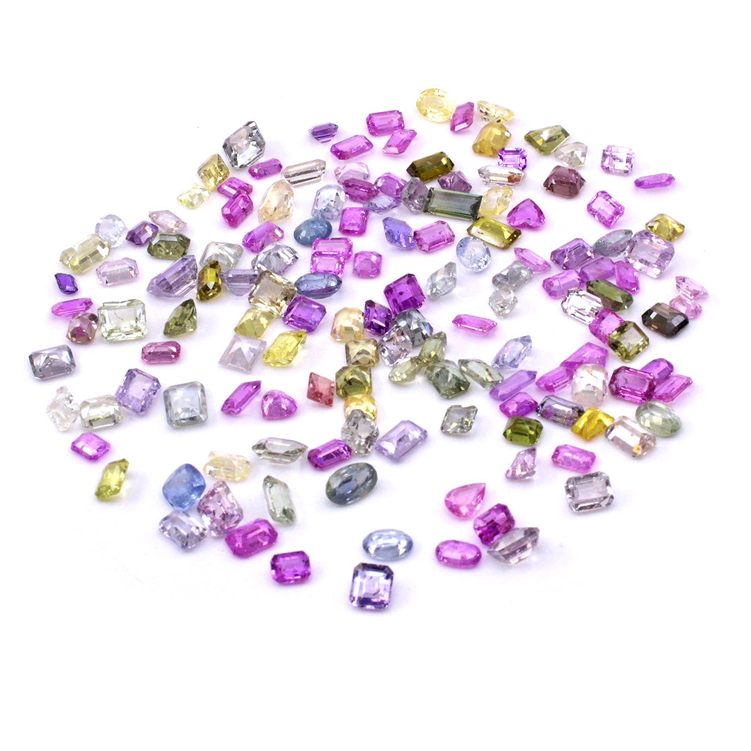 Natural Unheated & Untreated Multi Sapphire Mix-Shape Gemstones