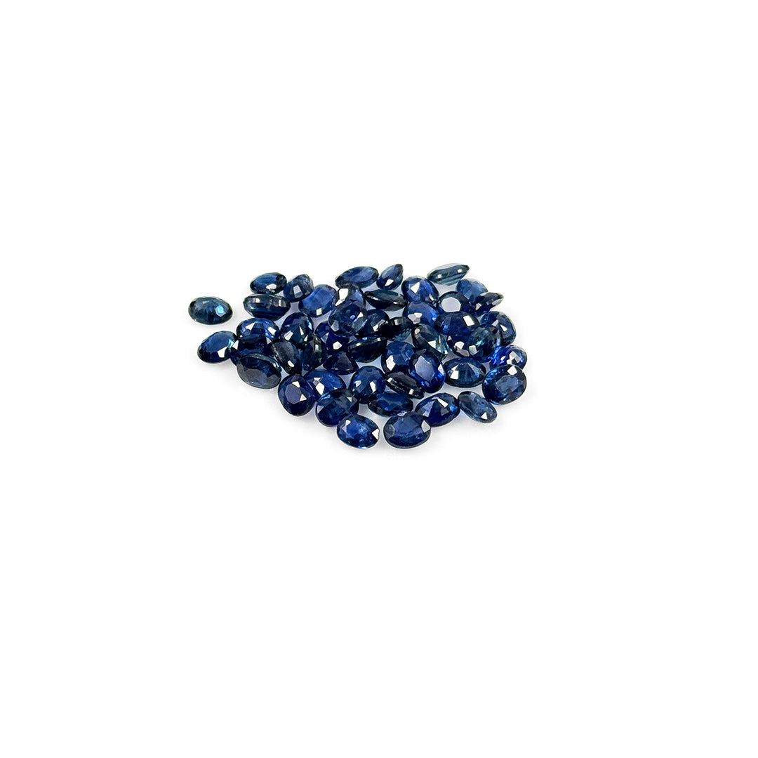 Natural Untreated Blue Sapphire Calibrated Ovals | 3x4mm & 4x5mm