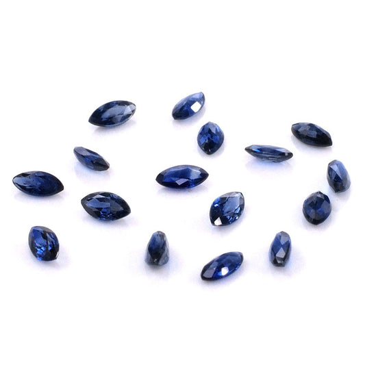 Natural Untreated Blue Sapphire Calibrated Marquise | 2x4mm & 2.5x5mm
