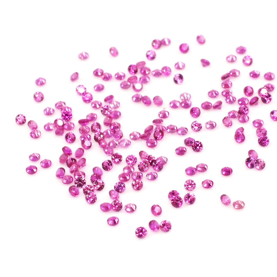 Natural Untreated Pink Sapphire Calibrated Diamond Cut Rounds | 0.90mm & 1mm