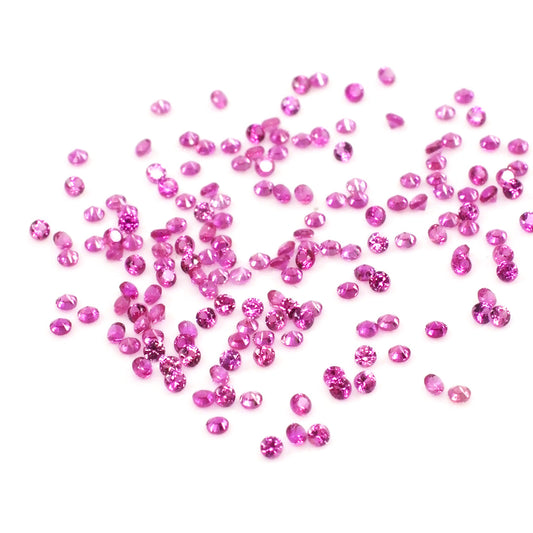 Natural Untreated Pink Sapphire Calibrated Diamond Cut Rounds | 0.90mm & 1mm