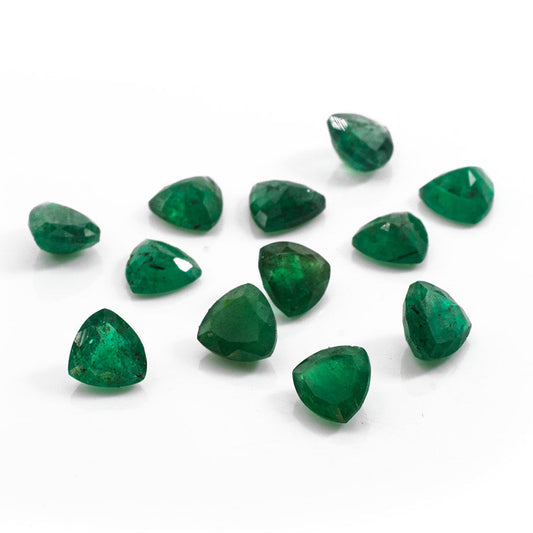 Natural Zambian Emerald Calibrated Trillions | 6mm & 7mm