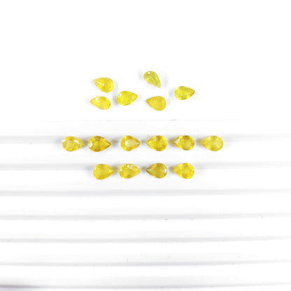 Natural Bangkok Yellow Sapphire Calibrated Pears | 5x7mm & 6x8mm