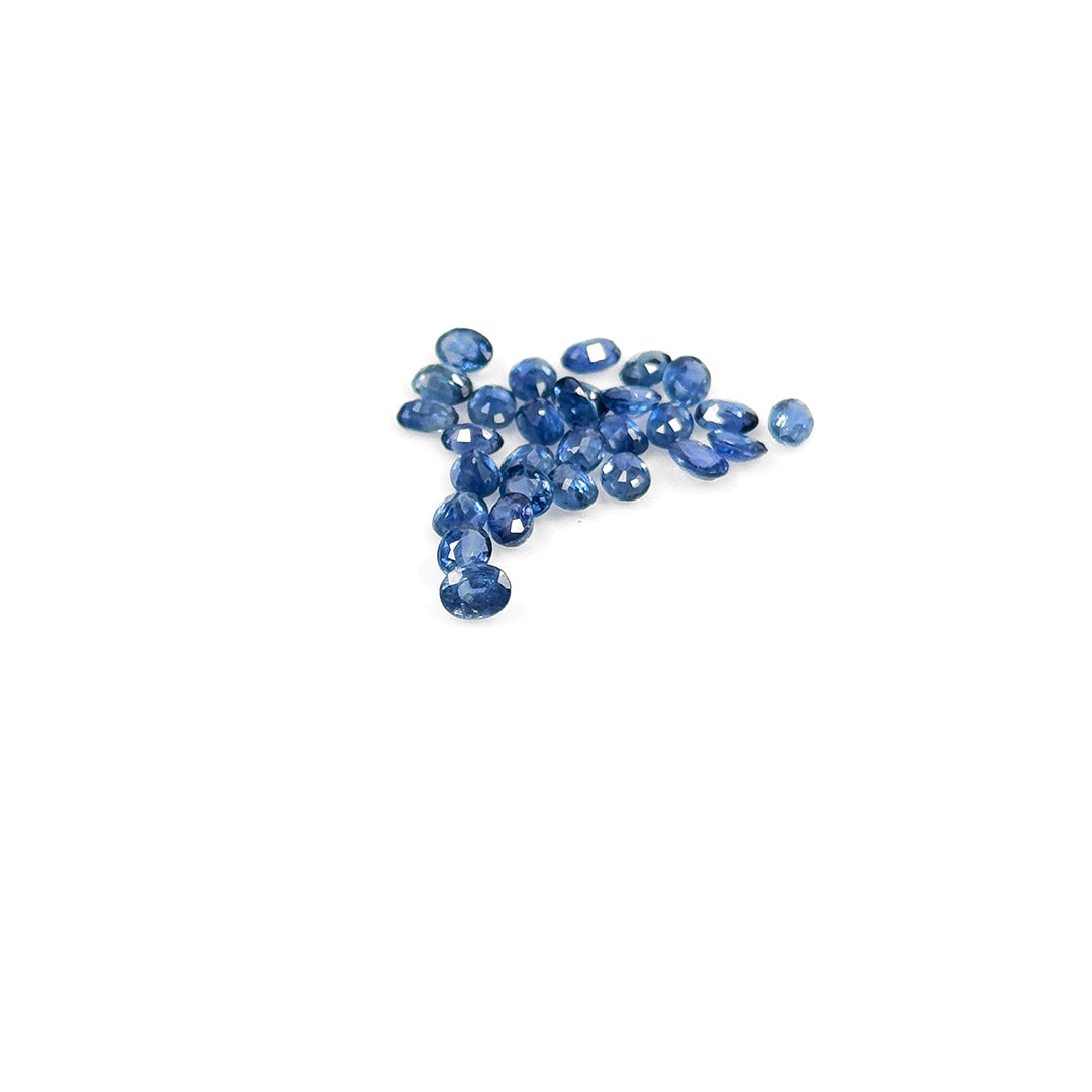 Natural Untreated Blue Sapphire Calibrated Ovals | 3x4mm & 4x5mm