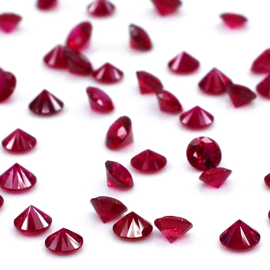 Natural Mozambique Untreated Ruby Calibrated Rounds | 2mm & 2.5mm
