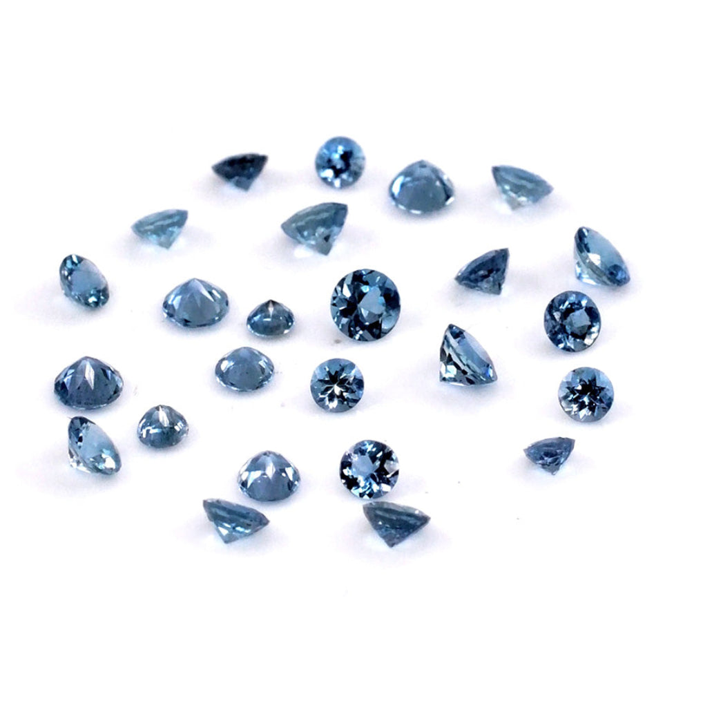 Natural Aquamarine Calibrated Rounds | 2mm & 2.5mm