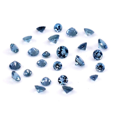 Natural Aquamarine Calibrated Rounds | 2mm & 2.5mm