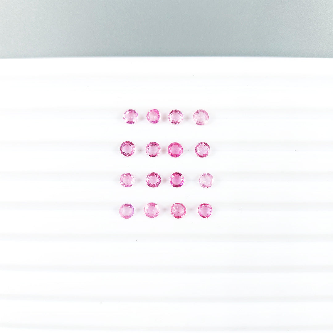 Natural Mozambique Pink Sapphire Calibrated, 5mm